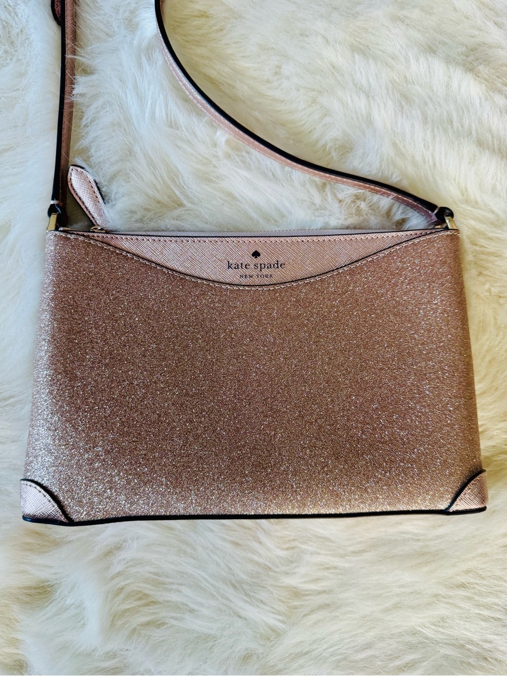 kate spade Glitter Gold Crossbody with Adjustable Strap - Picture 5 of 8